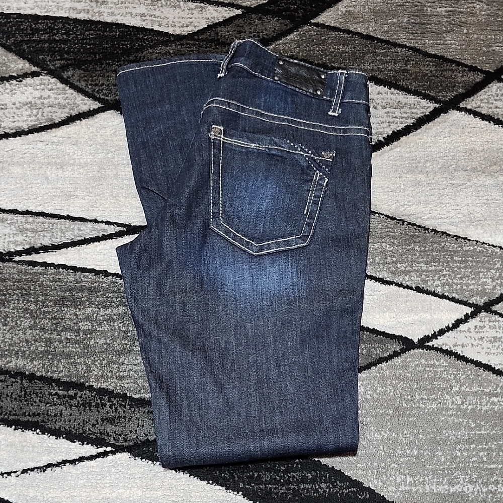 BUCKLE BLACK FIT #76 EMBROIDERED MID-RISE SKINNY DENIM JEAN